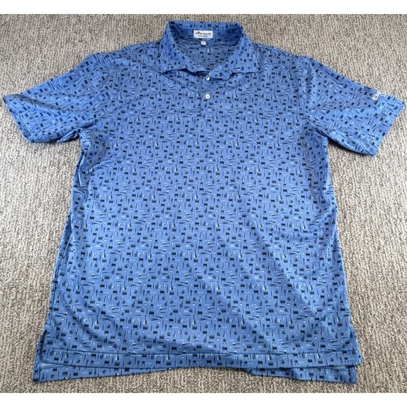 Peter Millar Summer Comfort Polo Mens Large Grilling Guitar AOP All Over Print - Picture 2 of 8